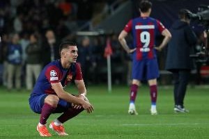 不走运，巴萨本赛季联赛22次射门击中球门门框