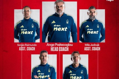 诺丁汉森林官方：耶迪纳克等四人加入澳波教练组